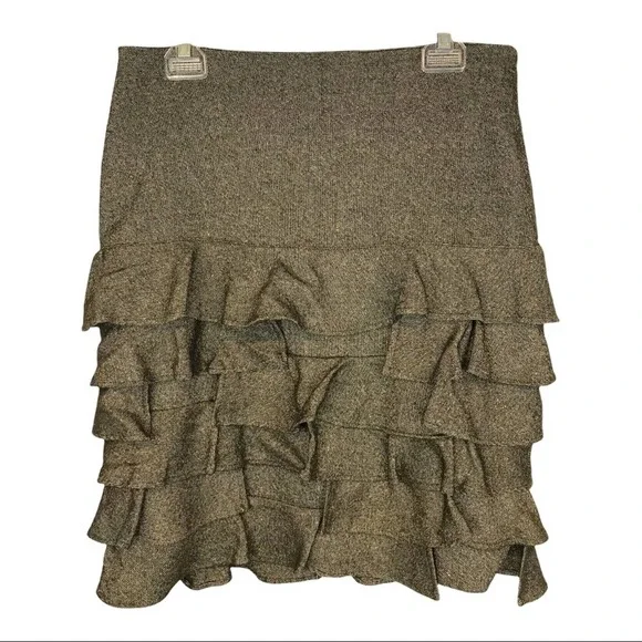 Talbots Skirts Talbots Tweed Layered Ruffle Skirt Lined Wool